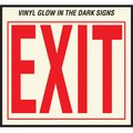 Hy-Ko Exit (8In Letters) Phosphorescent Vinyl Sign 10" x 12", 10PK A11119
